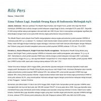 Rilis Pers - Lima Tahun Lagi Jumlah Orang Kaya Meningkat | KF Map – Digital Map for Property and Infrastructure in Indonesia