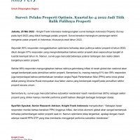 Rilis Pers - Pelaku Properti Optimis, Kuartal ke-4 2022 Jadi Titik Balik Pulihnya Properti | KF Map – Digital Map for Property and Infrastructure in Indonesia