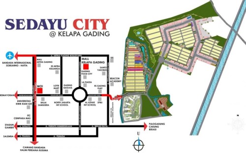 Sedayu City merupakan salah satu kawasan perumahan yang terletak di Jakarta Utara, tepatnya di Jl. Boulevard West Kelapa Gading. Kawasan perumahan yang dikemban...