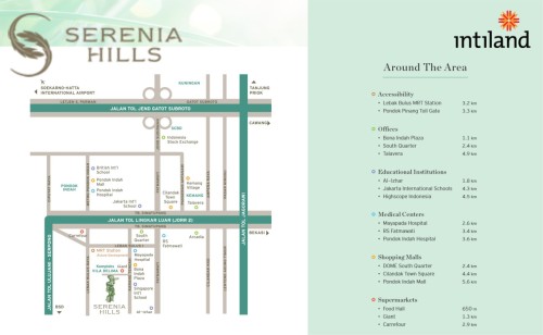 Serenia Hills, residential commercial for lease sale, dijual disewakan | We provide Indonesia infrastructure map on various property sectors and data. Access property listings, infrastructure developments, news, and valuable transaction data for informed decisions.