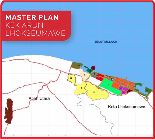 KEK Arun Lhoksemawe, Special Economic Zone, A Consortium of Pertamina and Pupuk Iskandar Muda | We provide Indonesia infrastructure map on various property sectors and data. Access property listings, infrastructure developments, news, and valuable transaction data for informed decisions.