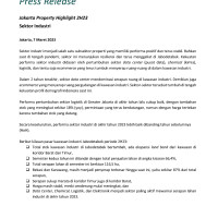 Rilis Pers - Jakarta Property Highlight 2H23 Sektor Industri | KF Map ...
