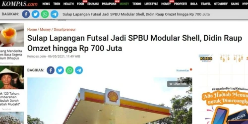 Sulap Lapangan Futsal Jadi SPBU Modular Shell, Didin Raup Omzet hingga Rp 700 Juta | KF Map – Digital Map for Property and Infrastructure in Indonesia